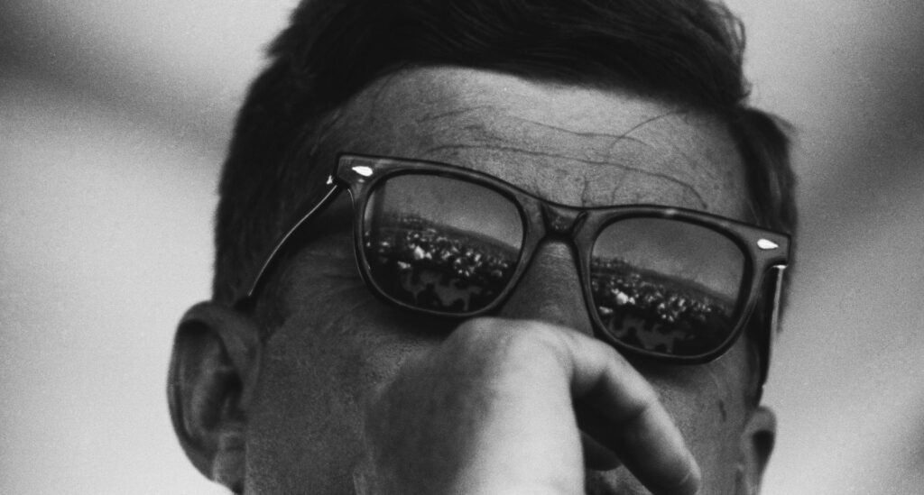 JFK wearing sunglasses